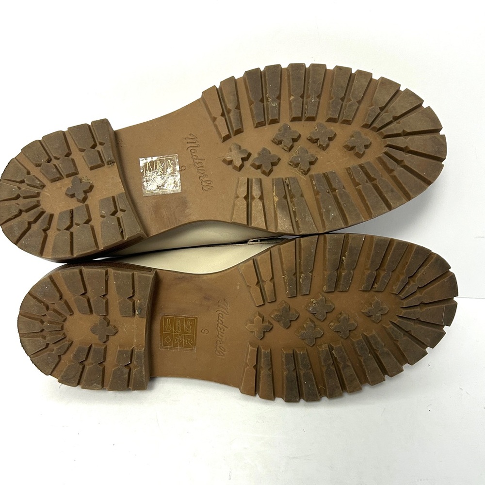 Madewell Cream Leather Lug Sole Penny Loafers - Picture 11 of 13
